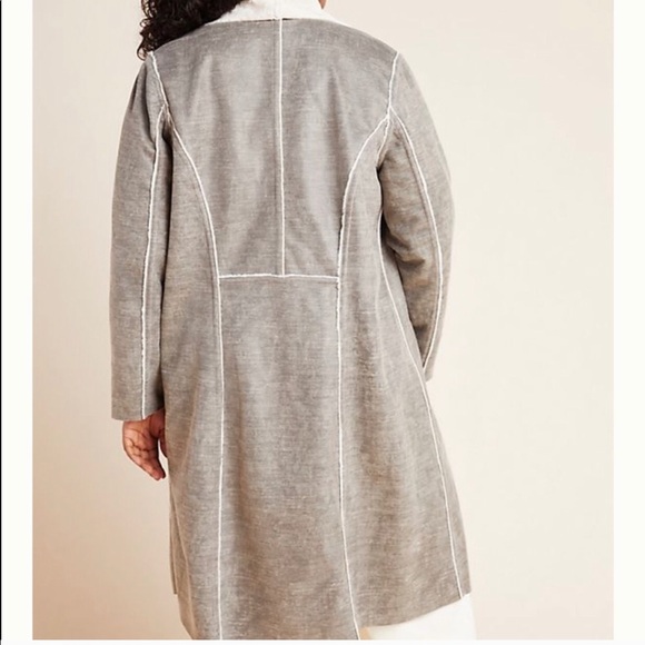 NWT Anthropologie Camilla Sueded Sherpa Jacket. - Picture 3 of 9